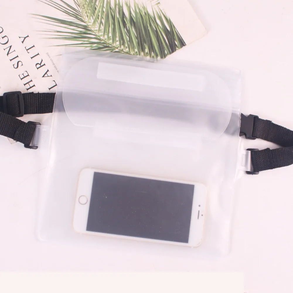حقيبة الخصر المحمولة لمهرجان الربط المائي، حافظة هاتف بسيطة، شاشة قابلة للمس، حقيبة كتف شفافة للشاطئ