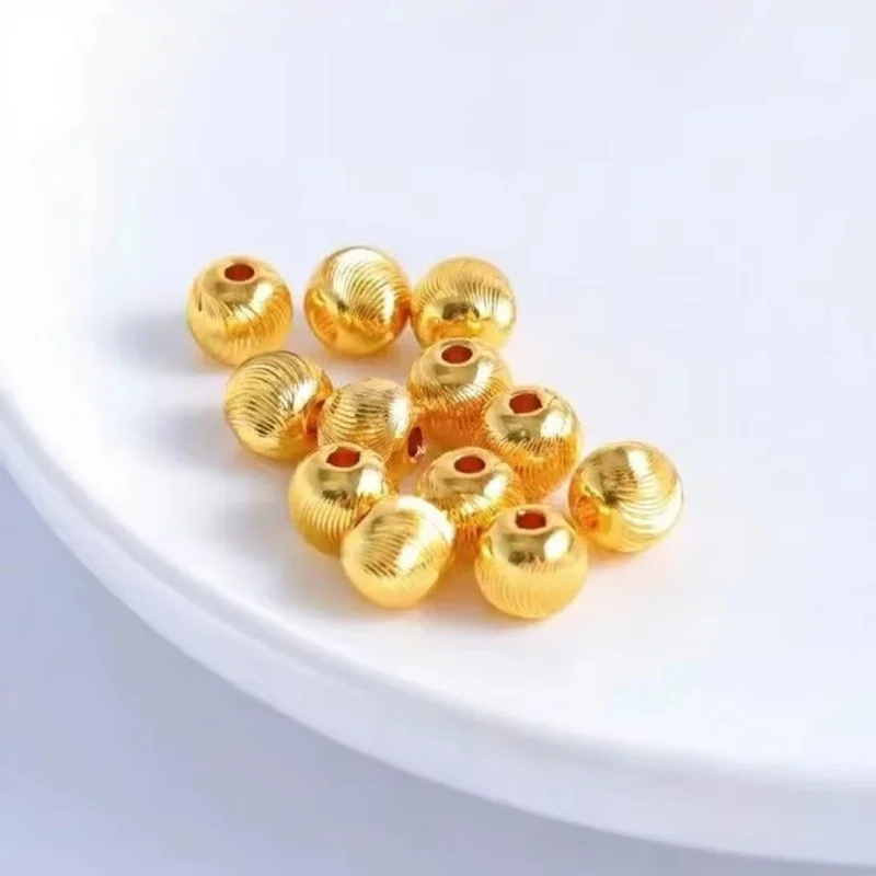 Бусины SMILE из золота 18K (Au750) с эффектом кошачьего глаза, не требующие разделения от заготовки, сверкающие, для самостоятельного изготовления браслетов, плетения, бутик-украшений, подарков