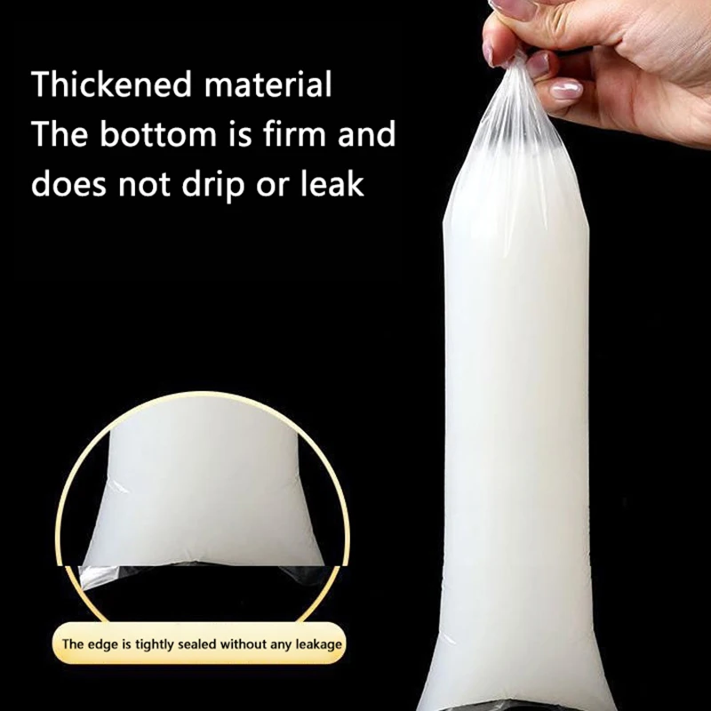 Sacs de lait frais jetables épais, 500 pièces, 250/500ml, bouche ouverte, sac de lait Long et étroit, qualité alimentaire, spécialisé, poche PE