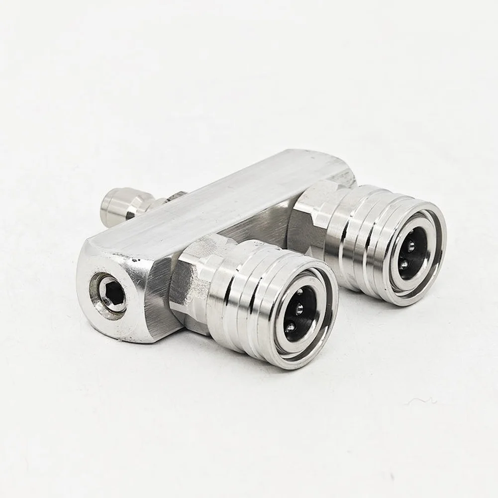 

Двойная распылительная насадка 1/4 дюйма 2-в-1 с быстрым соединением для моек высокого давления, алюминиевый корпус, инструмент для уборки на улице