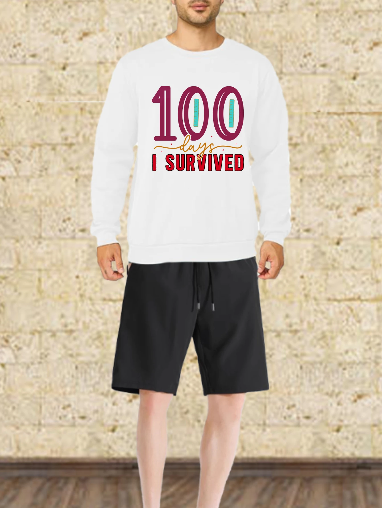 مجموعات الرجال الخريف التجفيف السريع مائة مطبوعة الجرافيك تي شيرت دعوى الرجال الدعاوى الملابس مجموعة طويلة الأكمام المحملة + السراويل #1