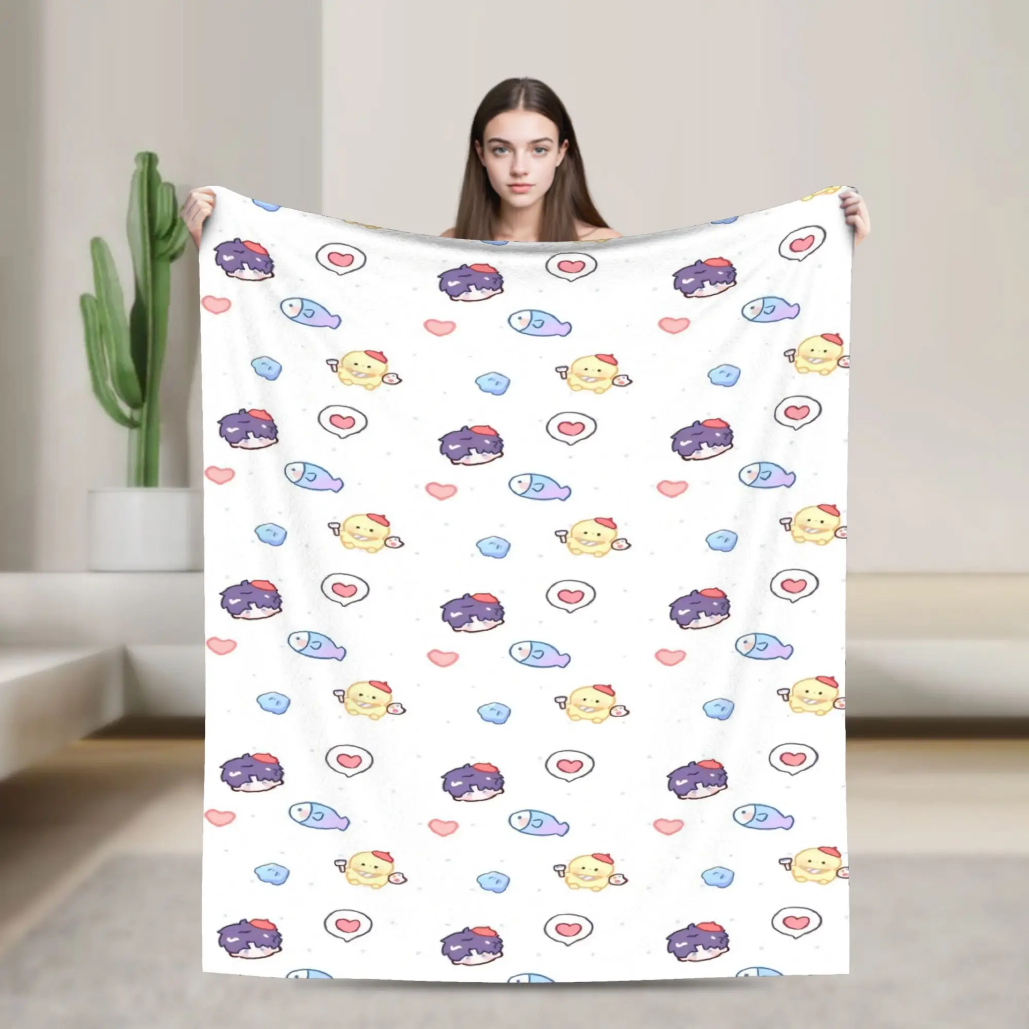 COOL V-Valko L-Love and Deepspace Blanket Quality Warm Soft  Throw Blanket Winter Camping Couch Bed Funny Bedspread