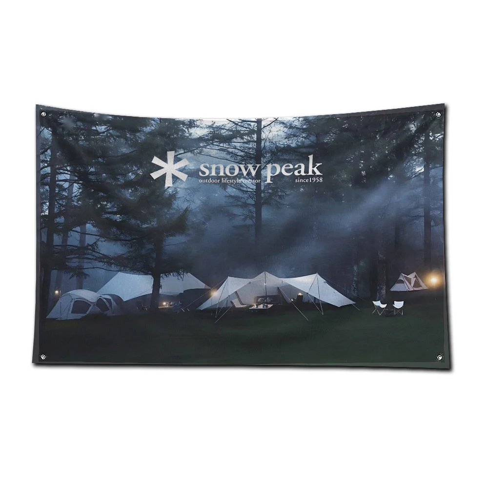 3x5 Ft Snows Peaks Flag Polyester Digital Printing Banner for Garage Wall Art Out Door Decoration With Brass Grommets