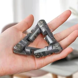 Antistress Infinito Flip Cadeia para Adultos e Crianças, Brinquedos de Alívio do Estresse, Metal Alloy Massage Bracelet, Criativo Fingertip Desk Toys