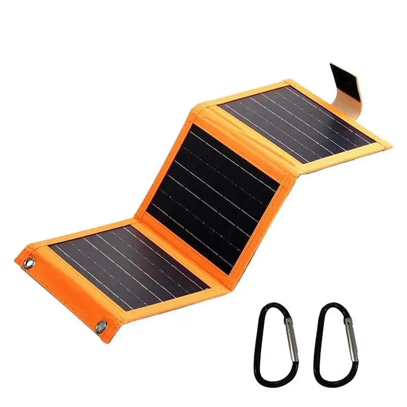 

Portable Solar Panel Lightweight USB Solar Panel Flexible Thin Small Battery Charger Space-Saving Design For Camping Outdoor