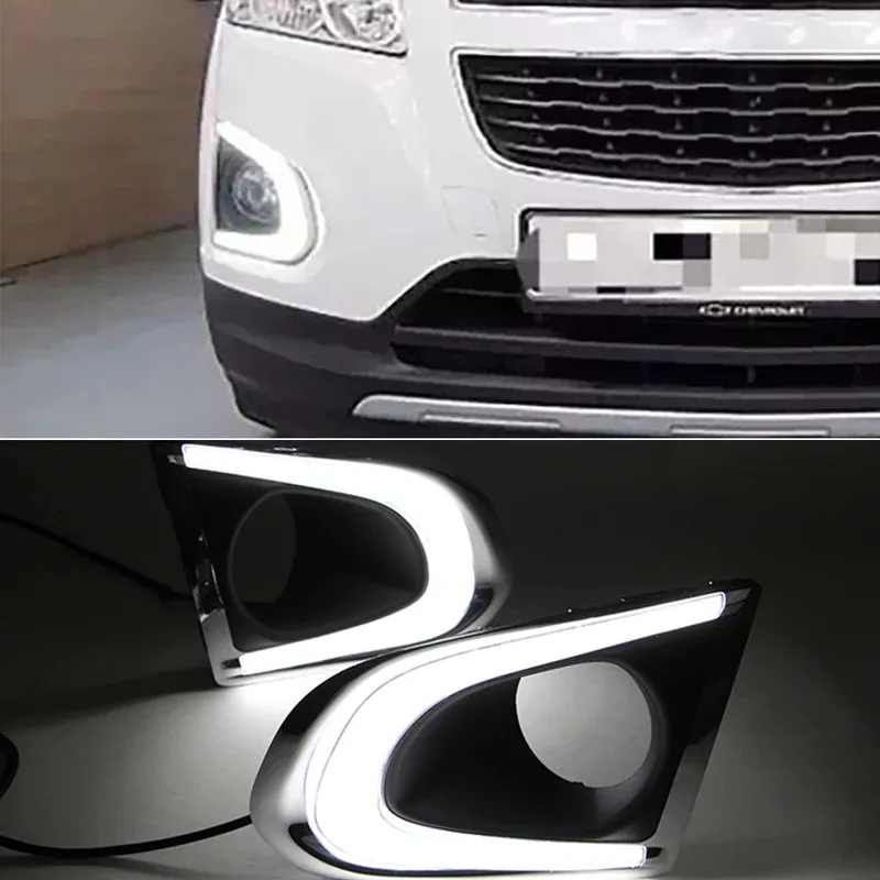 Car DRL Daytime Running Lights fog lamp cover 12V Daylight For Chevrolet Chevy TRAX 2014 2015 2016