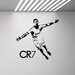 Ronaldo Poster Wall Decal CR7 Sign Vinyl Sticker Gym Sport Soccer Player Fan Gift Wall Sticker for Home Room Decor Mural A597