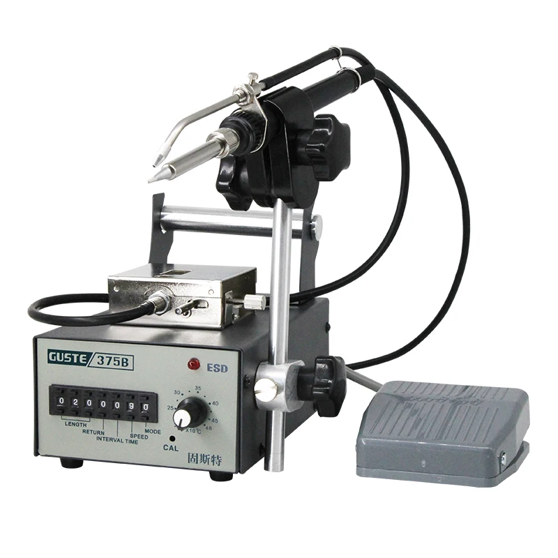 GUSTE 375B Automatic Soldering Iron Station Machine Electric Welding Station with Stepping Motor