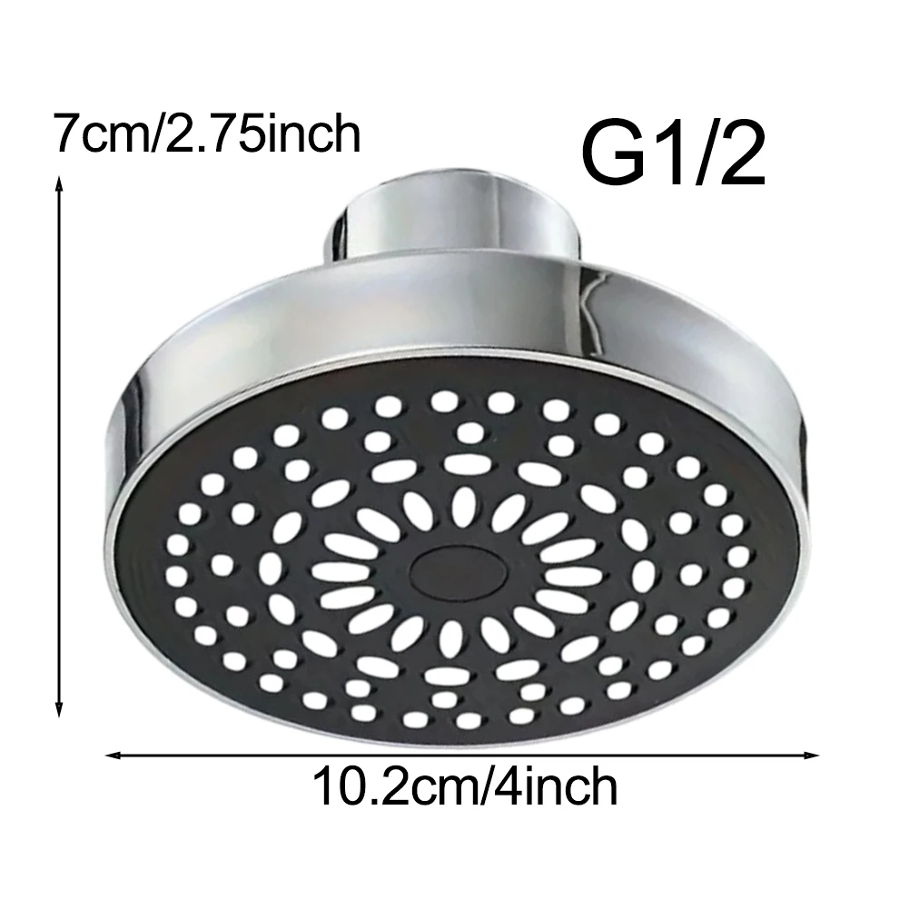 Compact Showerhead Lotus Showerhead Small Bathroom Showers Silver Showerhead Compact Design Multiple Spray Settings
