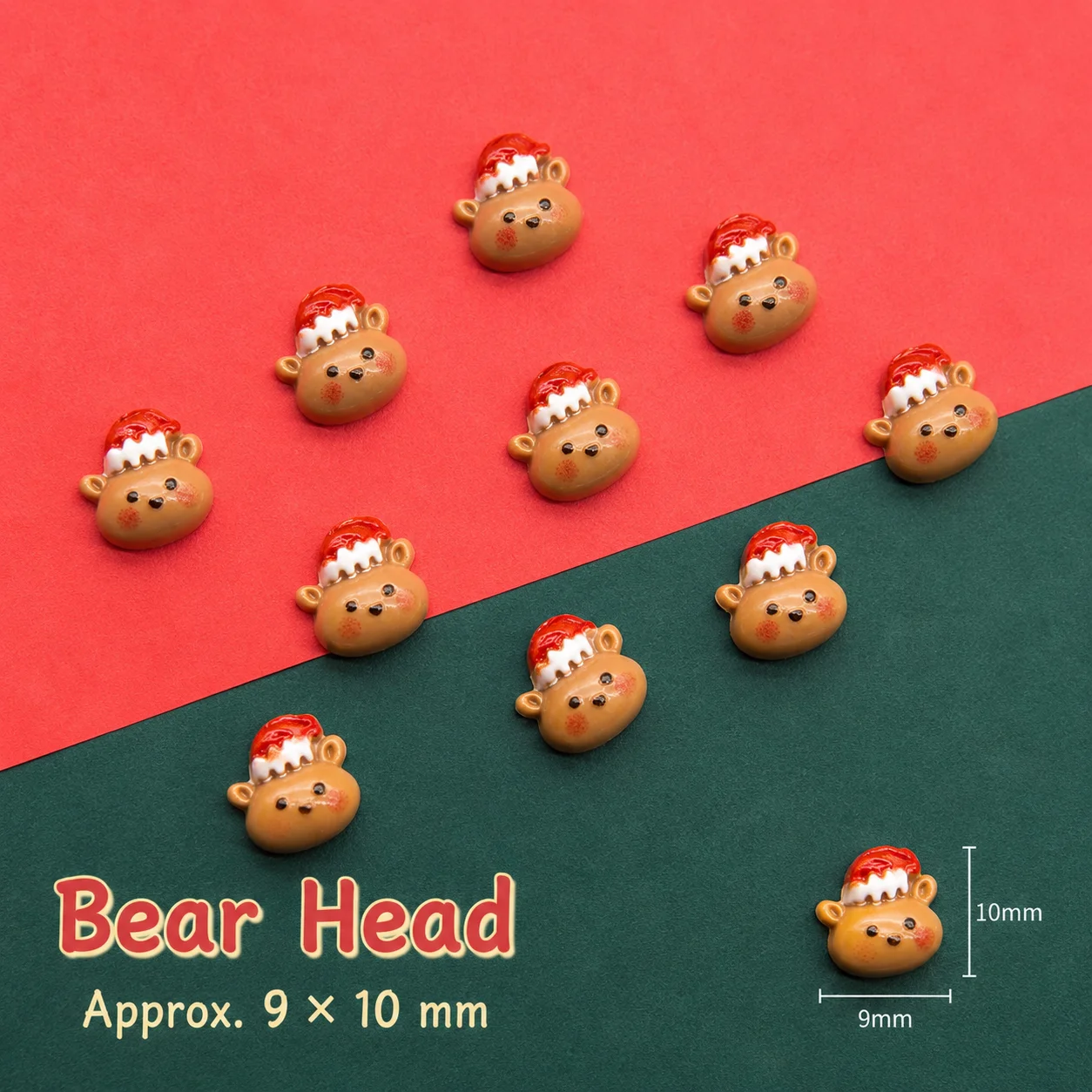 20pcs Mini Christmas Mixed Resin Charms Santa Claus Reindeer Snowflake Accessories Craft Supplies