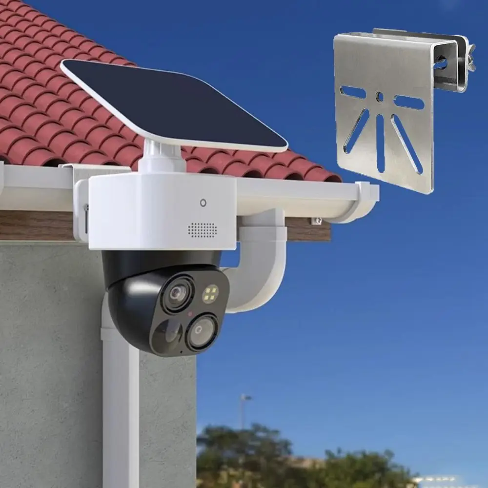 

Stainless Steel Security Camera Brackets Without Drilling Required Weatherproof Solar Camera Bracket Rustproof Screws Metal
