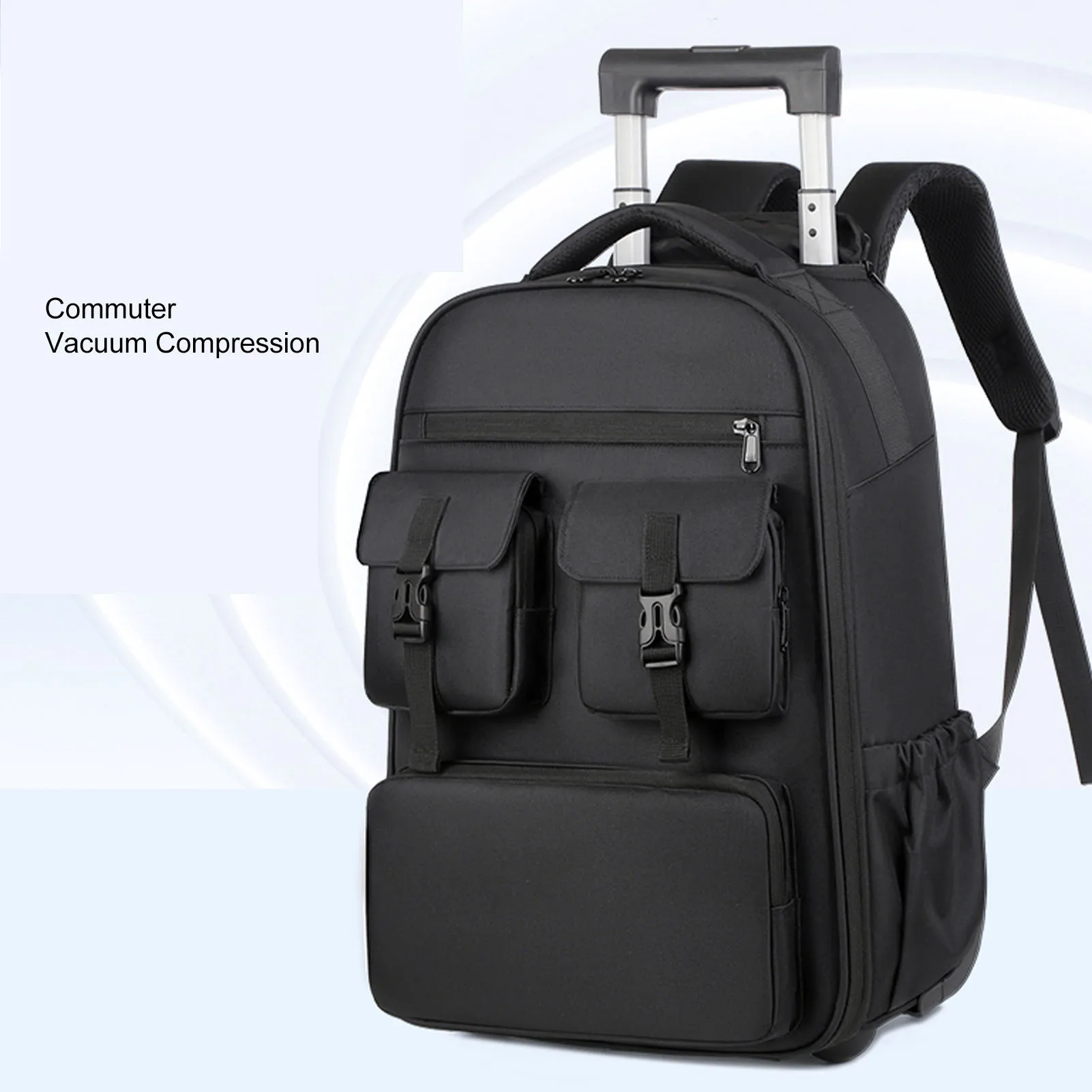 Rolling Duffle Bag With Wheels Multifunctional Adjustable Shoulder Strap Water Proof Travel Vacuum Backpack for Business Trip