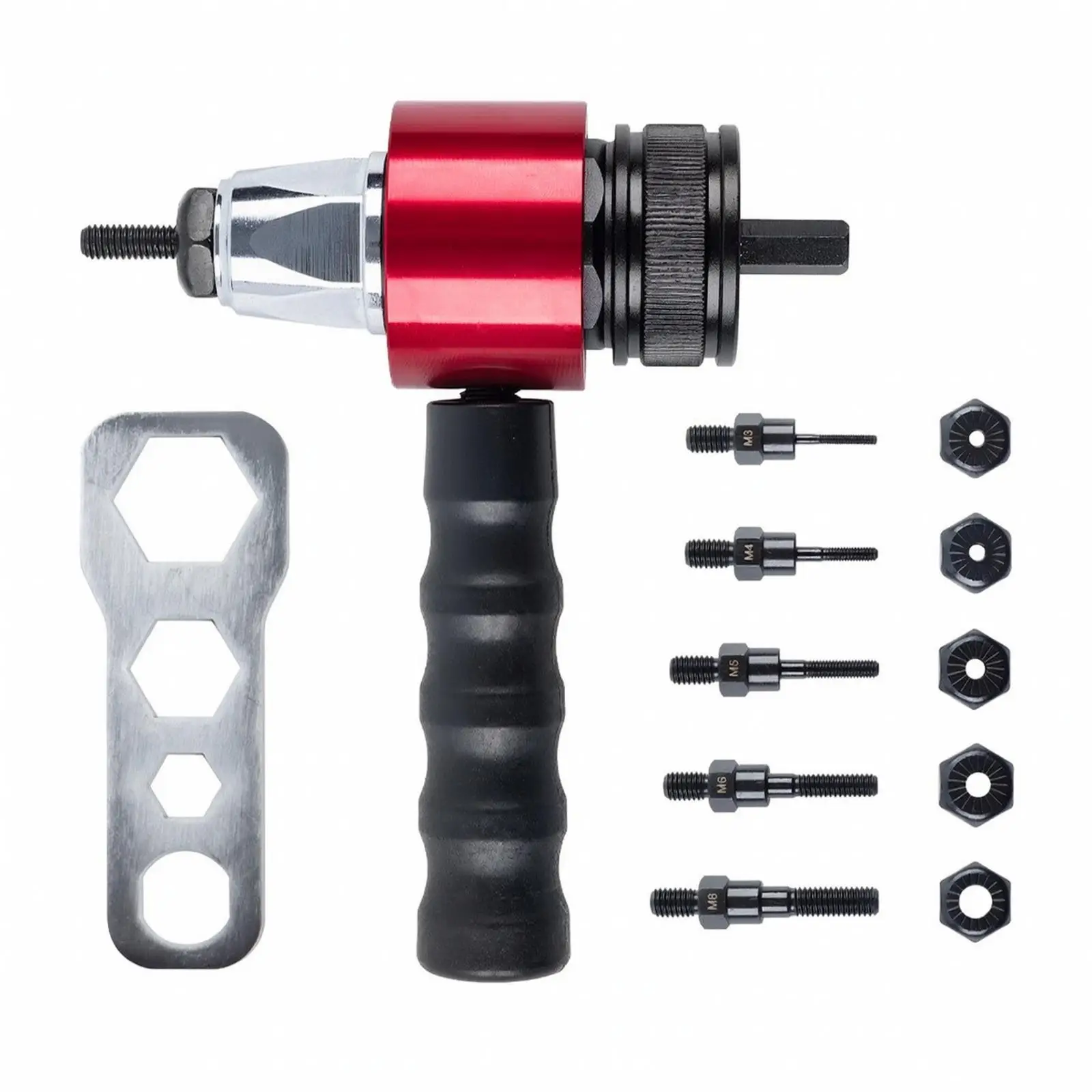 High Performance Electric Rivet Puller Handheld Metal Rivet Kit with Rechargeable Power for Fast and Easy Use