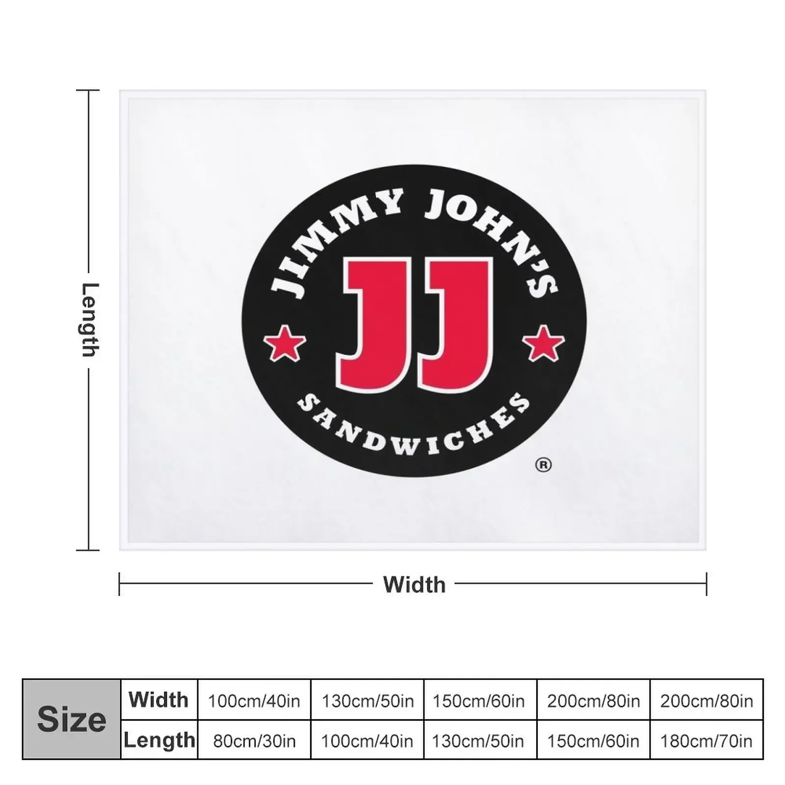 design jimmy john's restaurant logo Throw Blanket manga Soft Plush Plaid Cute Plaid Flannels Blankets