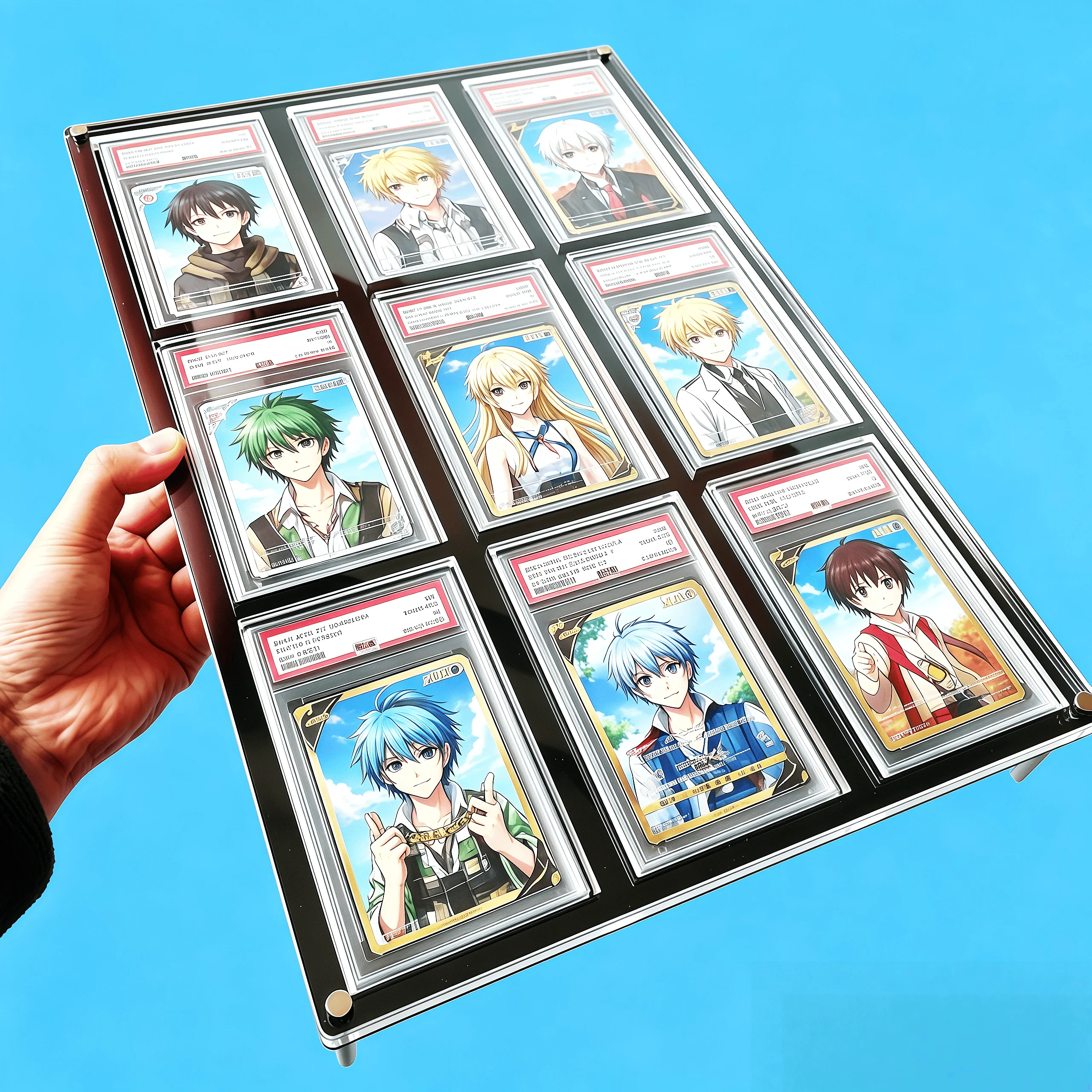expositor-de-tarjetas-graduadas-de-acrilico-transparente-de-9-ranuras-soporte-negro-para-tarjetas-ptcg-pokemon-yu-gi-oh-tarjetas-coleccionables-graduadas-con-bordes-cristalinos
