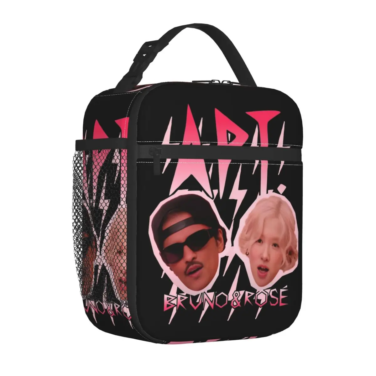 ROSE Bruno Mars APT Apateu Insulated Lunch Bags Food Container Portable Cooler Thermal Lunch Boxes For Work