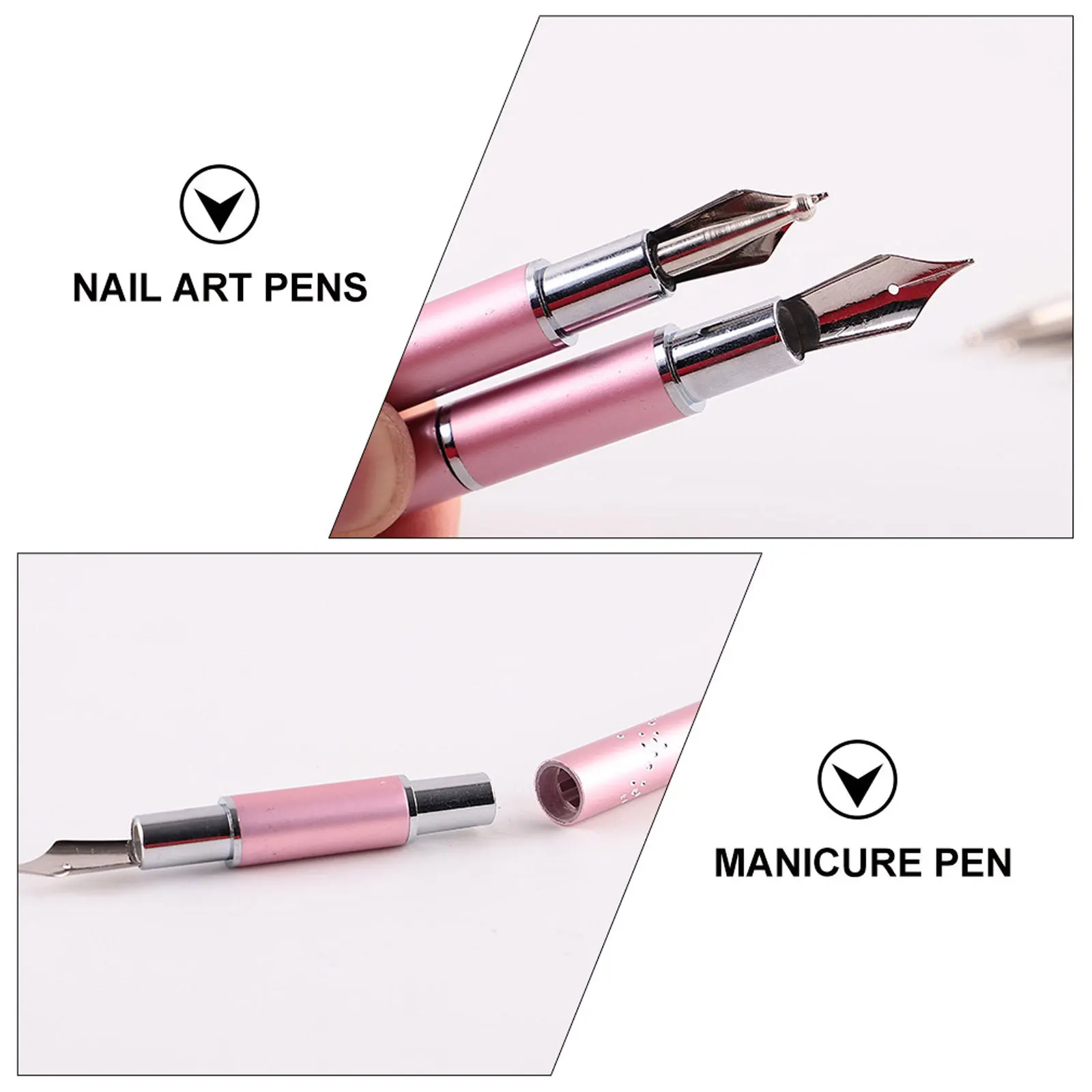 

1 set Art Liner Brushes Fine Tip Dotting For Manicure Design Painting Pens Set Replaceable Points Nail Art Tools Manicure Tools