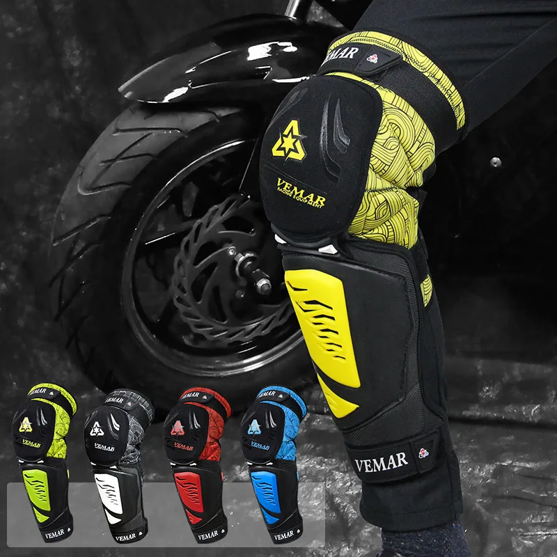 

VEMAR Knee Pads Protector Motocross Gear Moto Bike Racing Riding Cycling Leg Kneepad Brace Motorcycle Anti-drop Adjustable Guard