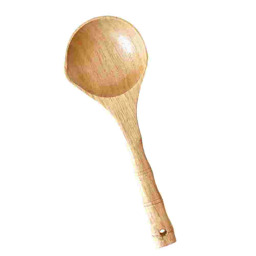 

Spoon Water Wood Long Handle Ladle Sweat Steaming Room Sauna Wooden Multi-purpose