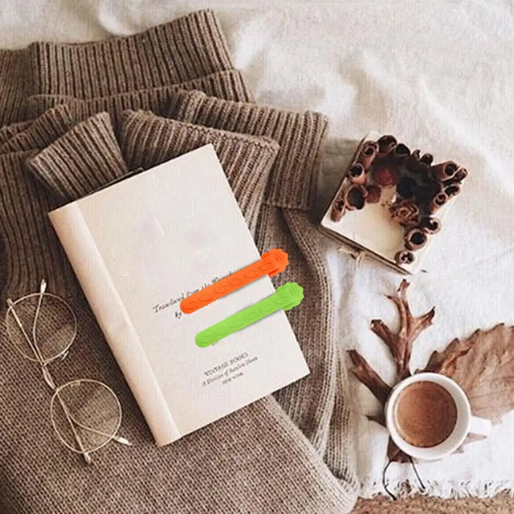 Дизайн зажима, закладка, красочная силиконовая закладка, компактный портативный держатель для страниц книги с многофункциональным автоматическим устройством для легкого использования