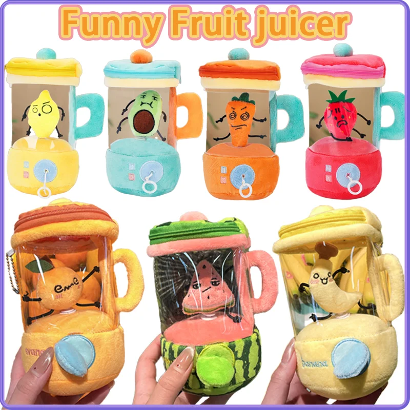 Lustiges rotierendes Plüschspielzeug mit Kordelzug, Fruchtsaftpresse, Wassermelone, Banane, Orange, Spielhaus, interaktives Spielzeug für Kinder, Baby-Geburtstagsgeschenke