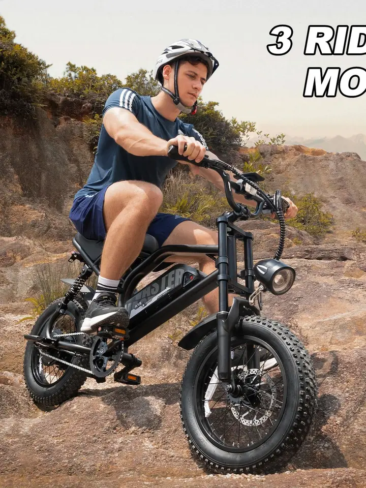 VDL Mountain Electric Bike , 16" Fat Tire Ebike, Wider Seat 250W Peak Motor, Removable Battery, Front Fork Suspension image 6