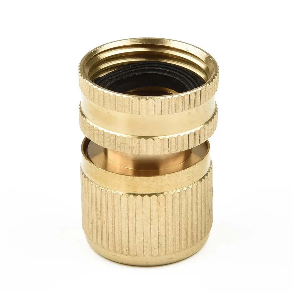 Fitting Connector Hose Adapter Car Washing Tool 24.5mm Gold Hosepipe Threaded Brass 3/4" Adapter Quick Connect