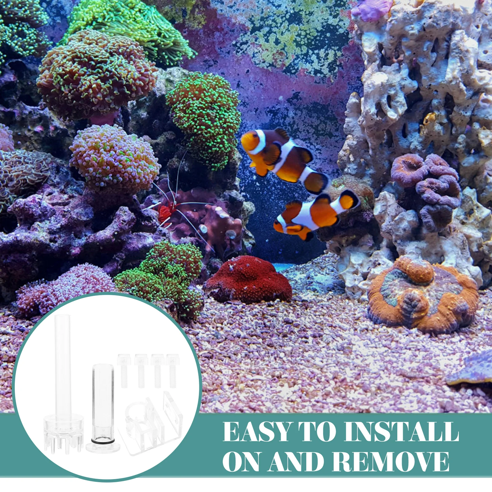 

Acrylic Fixing Clip Fish Tank Water Hose Holder Parts Aquarium Pipe Tube Clamp Accessory