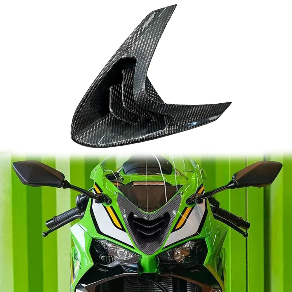 

100% carbon fiber Motorcycle Front Fairing Air Inlet Stamping Port Shell Cover Housing Guards For KAWASAKI NINJA ZX-6R 2024-2025