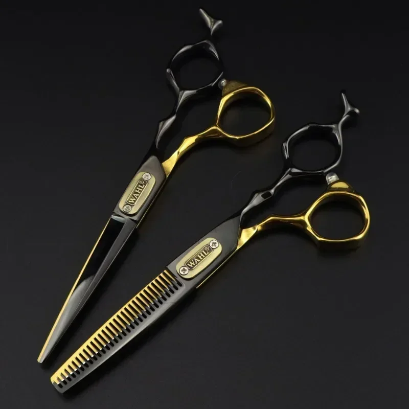 Professional Japan 440c Steel 6 Inch Bull Head Hair Cutting Scissors Haircut Thinning Barber Cut Shears Hairdressing Scissors