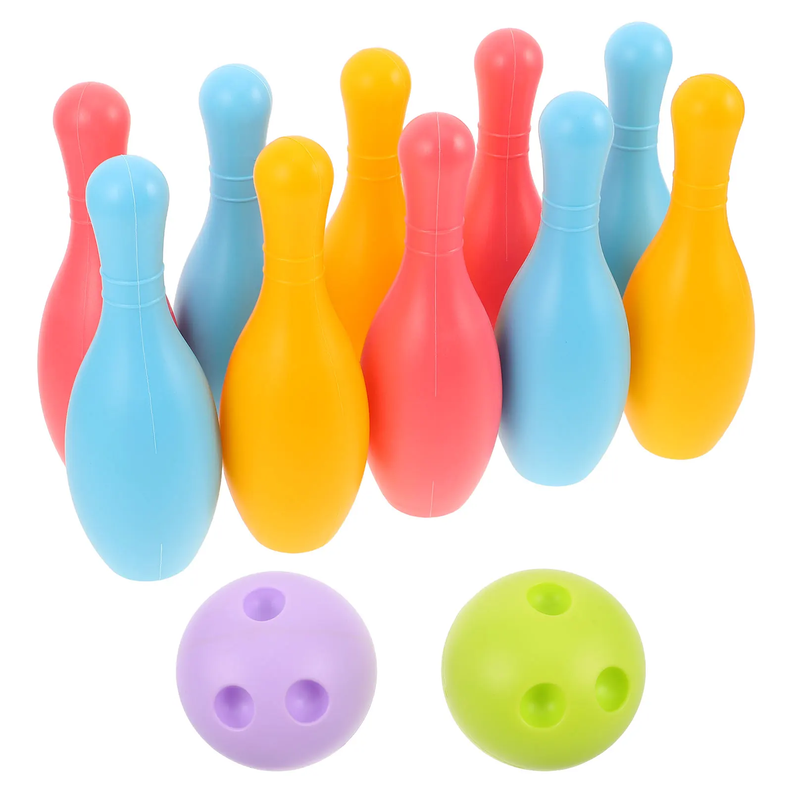 

2 set 2 Sets Kids Set Lightweight Plastic Mini Bowling For Toddlers Indoor Outdoor Party - Toddler Bowling Set For Birthday