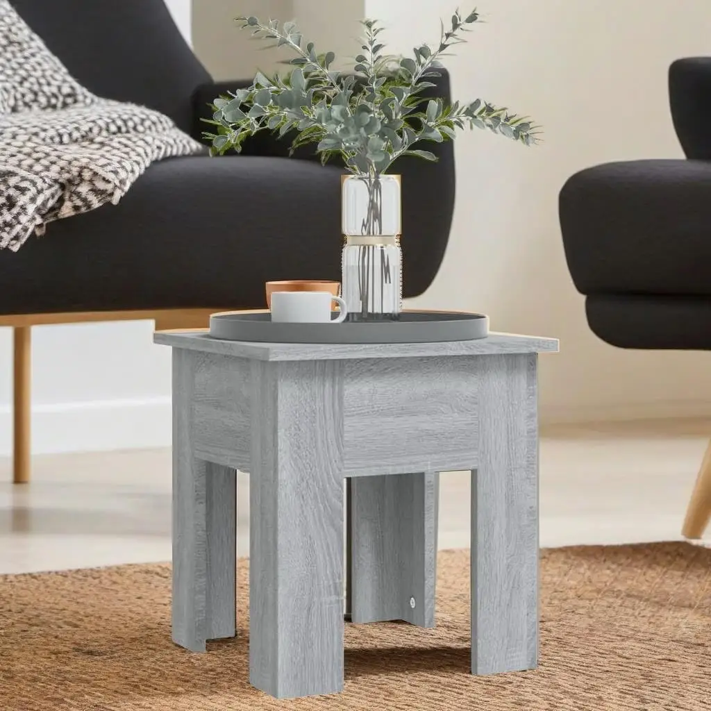 Gray Sonoma Coffee Table - 15.7x15.7x16.5 Stylish Engineered Wood Design for Living Room