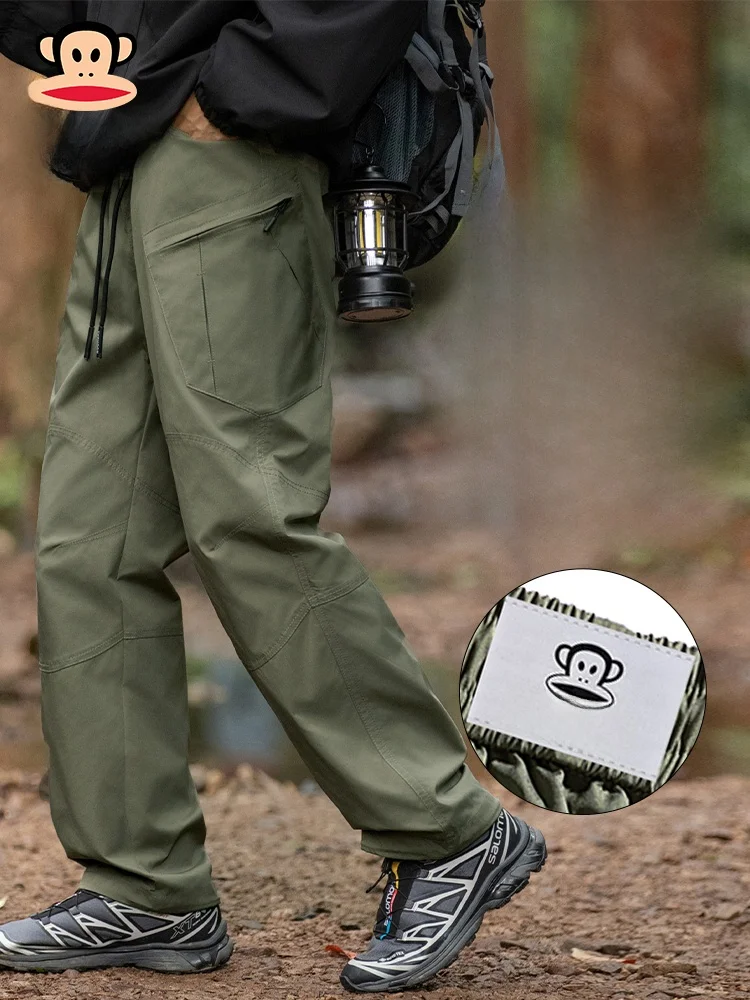 

PaulFrank Outdoor Softell Work Trousers Men's Loose Straight Casual Pants Autumn American Functionali Breathable Polyester