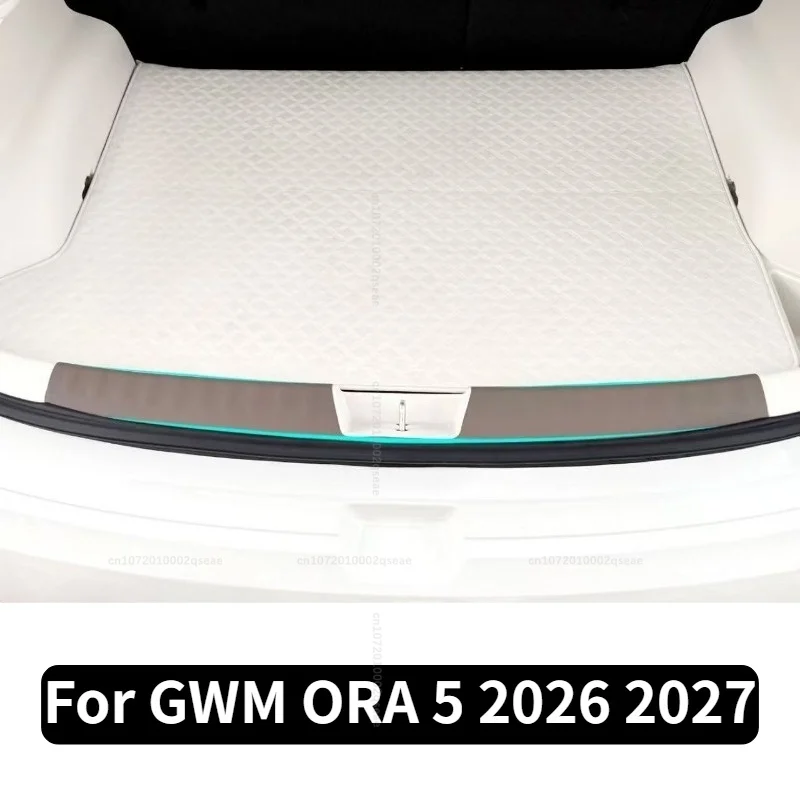 Auto-Kofferraum-Schwellenschutz aus Leder, Kratzfest, Verschleißbeständig, Dekor-Aufkleber Zubehör für GWM ORA 5 2026 2027 – Detail 1