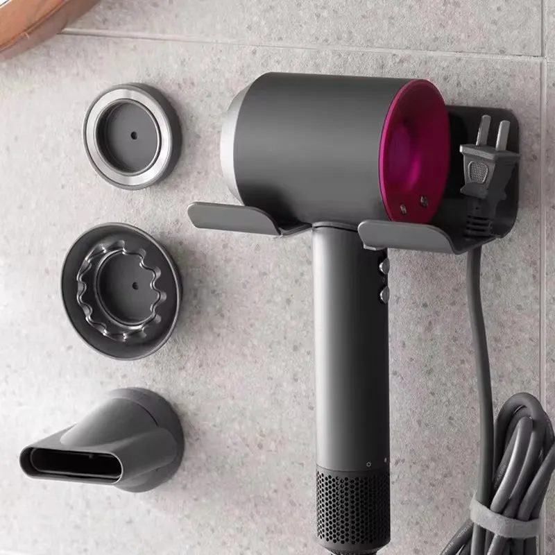 

Wall Mounted Hair Dryer Holder For Dyson Laifen Aluminum Magnetic Nozzle No-punching Bathroom Accessories Blower Holder Shelf