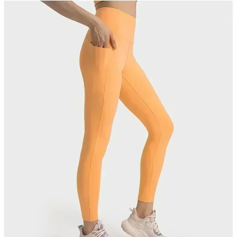 

Lemon Women Yoga Outdoor Jogging Pants Fitness Leggings Elastic Shaping Sports Tights High Waist Workout Trousers Women Clothing