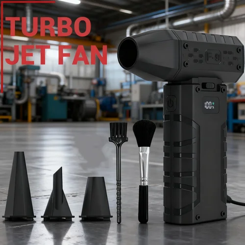 Imagen 2 del producto Soplador de aire potente de 160000RPM, pistola de aire de lavado de coches de mano, ventilador de chorro Turbo eléctrico, velocidad del viento de 52 m/s, Motor sin escobillas, ventilador violento seco