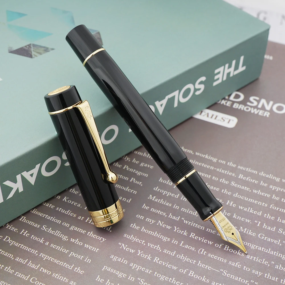 Jinhao 100 Centennial Resin Fountain Pen Black EF/F/M/Bent Nib Ink Pen with Converter Writing Business Office School Home Gift