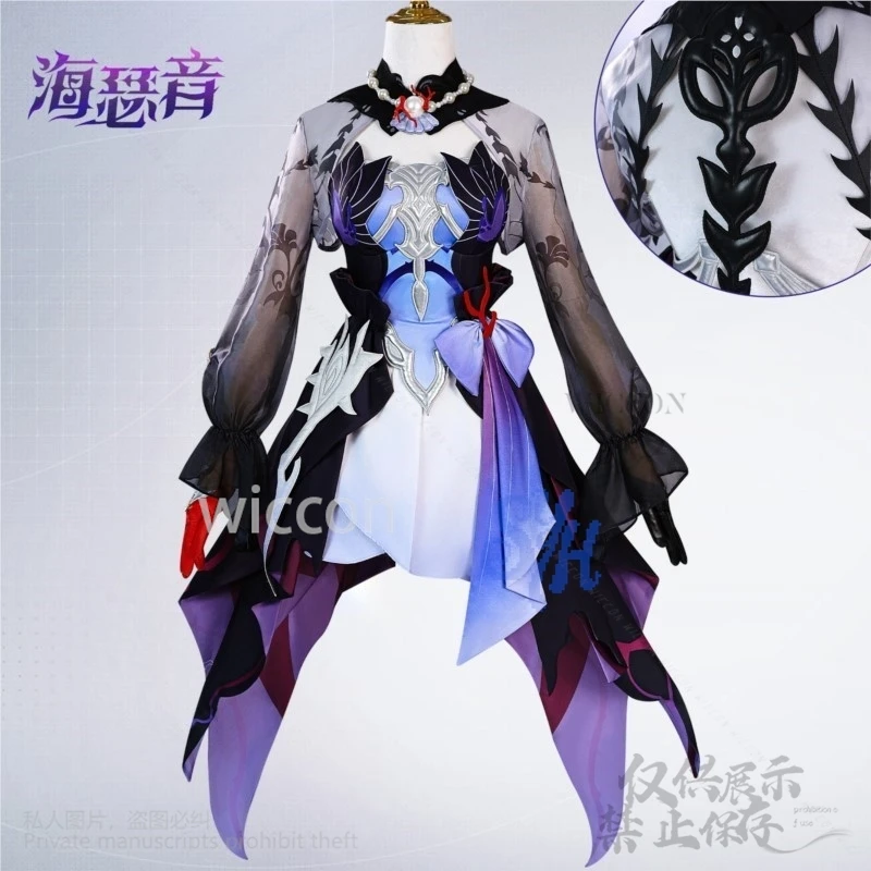 Helektra Cosplay Game Honkai Star Rail Anime Costume Purple Black Sexy Dress Y2K Lolita Jirai Kei Girls 코스프레 Halloween Party Cos