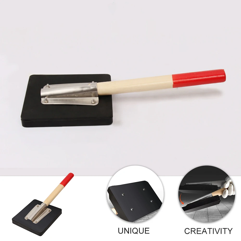 

Rubber Hammer Paving Tool Tiles Flattening Construction Ergonomic Wooden Handle Rubber Clapper Board For Workers 4 Screw