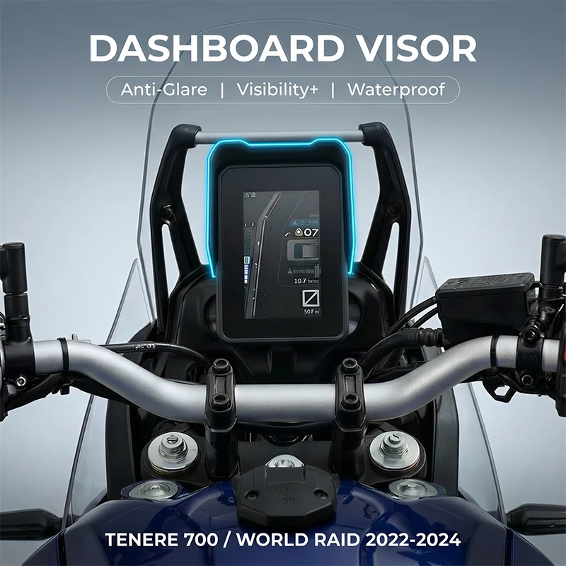 For Yamaha Tenere700 TENERE 700 T700 2022 2023 2024 Motorcycle Dashboard Sun Visor Cover Instrument Screen Guard Protector