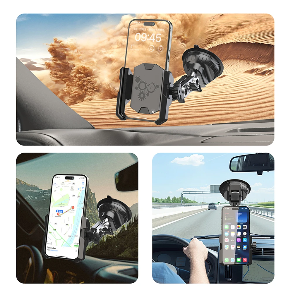 

Car Phone Holder Strong Suction Cell Phone Mount 360° Rotation Cell Phone Holder Adjustable for Car Window Windshield