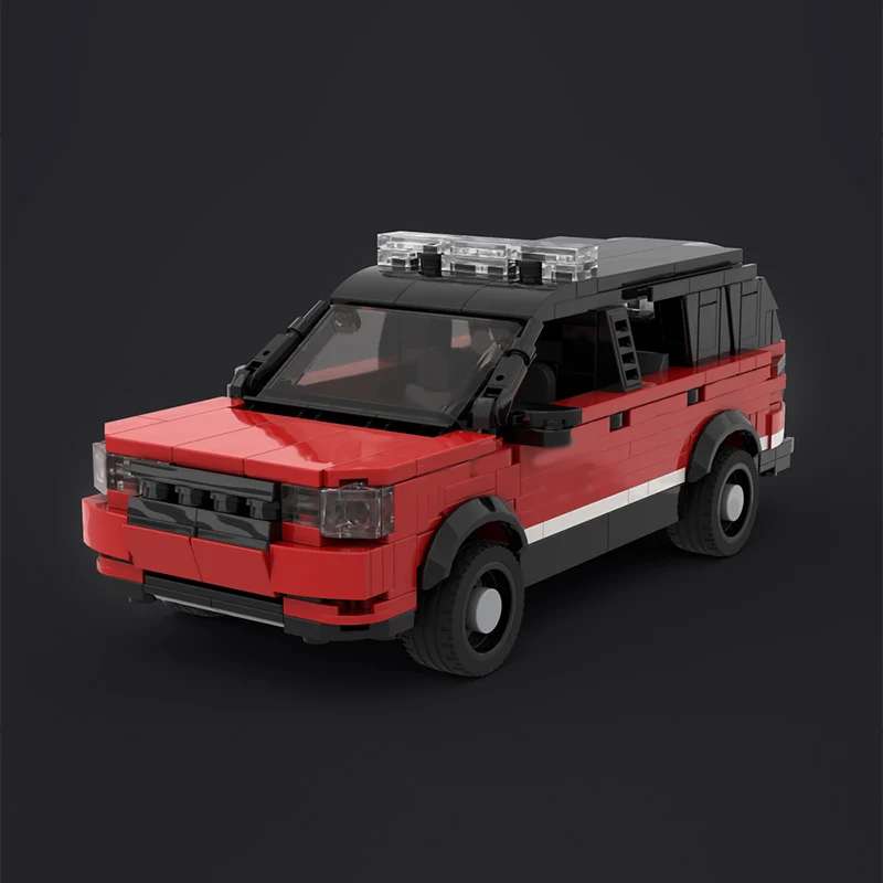Urban Rescue Vehicles Model MOC Building Bricks Fire Command Vehicle Modular Technology Children Holiday Gift Assemble Toys Suit