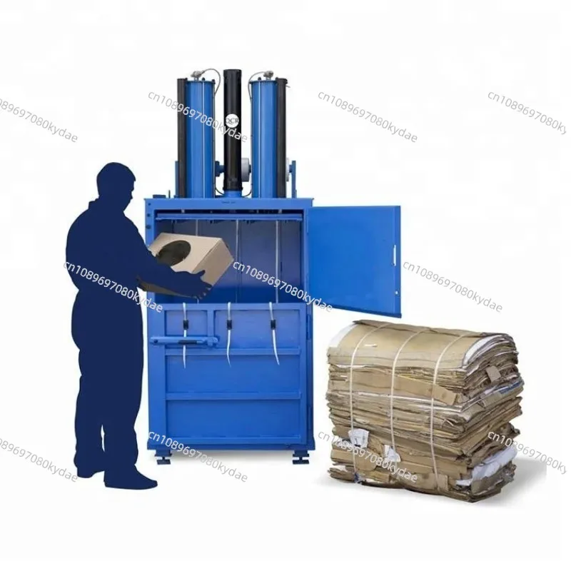 Cardboard Box Scrap Metal Paper Baler Waste Carton Bale Press Machine