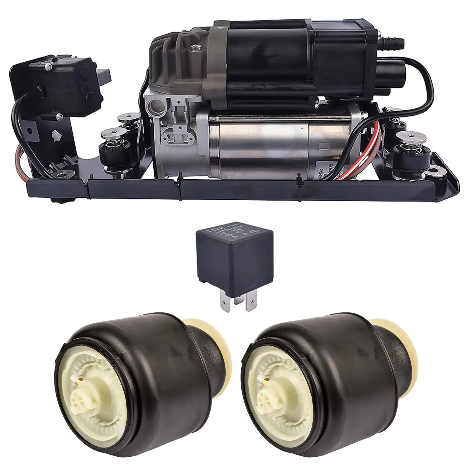 AP03 37206789450   Nowa pompa sprężarki zawieszenia pneumatycznego + 2 × sprężyna powietrzna do BMW serii 5 7 F07 GT F11 F01 F02 F03 F04 2009-2018