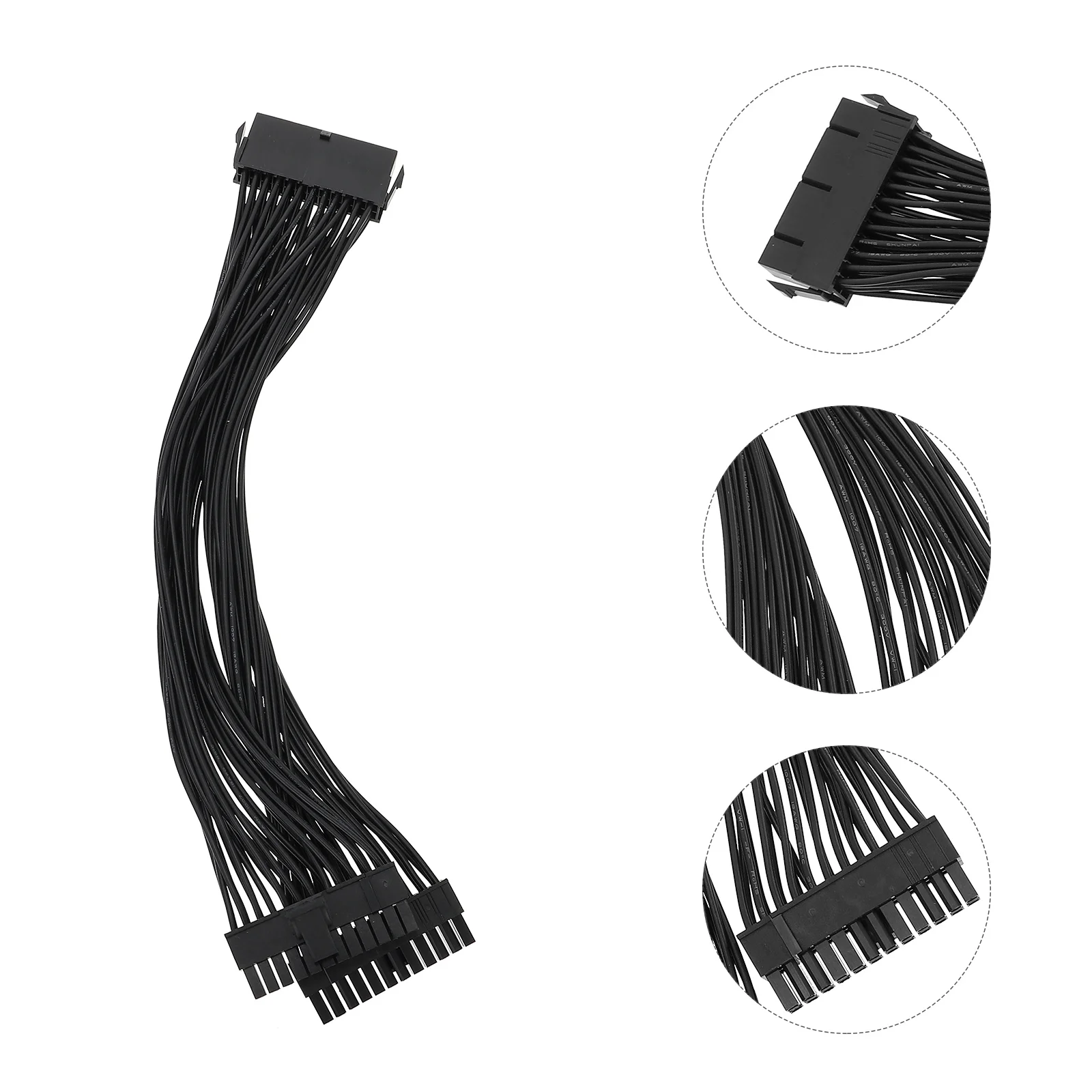 

Dual 24pin Motherboard Power Extension Cable Atx Splitter Cord Internal Pc Atx Power Supply Extension Wire