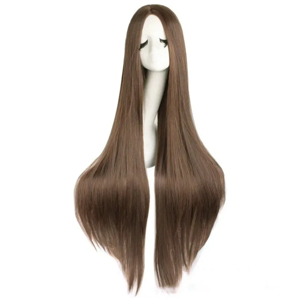 Anime Eight Layers of Snow Role Wig Ball Woman Long Straight Hair Woman and Man Universal Costume Drama Center Parting Headgear view 5