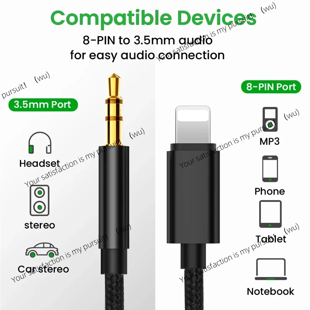 AUX Audio Cable 8 Pin To 3.5 mm Jack Speaker Cable For iPhone 7 8 X XS MAX XR Car Headphone Headset Aux Converter Audio Jack