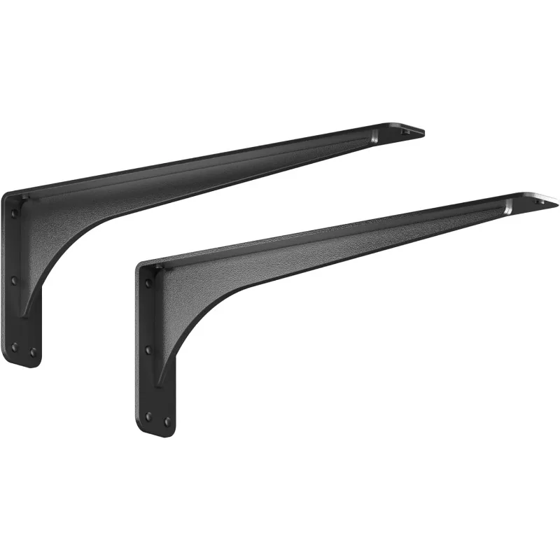 Starby Gladiator Series Solid Heavy Duty Welded 500 Lb Low Profile Granite Countertop Support Shelf Brackets Floating Shelf