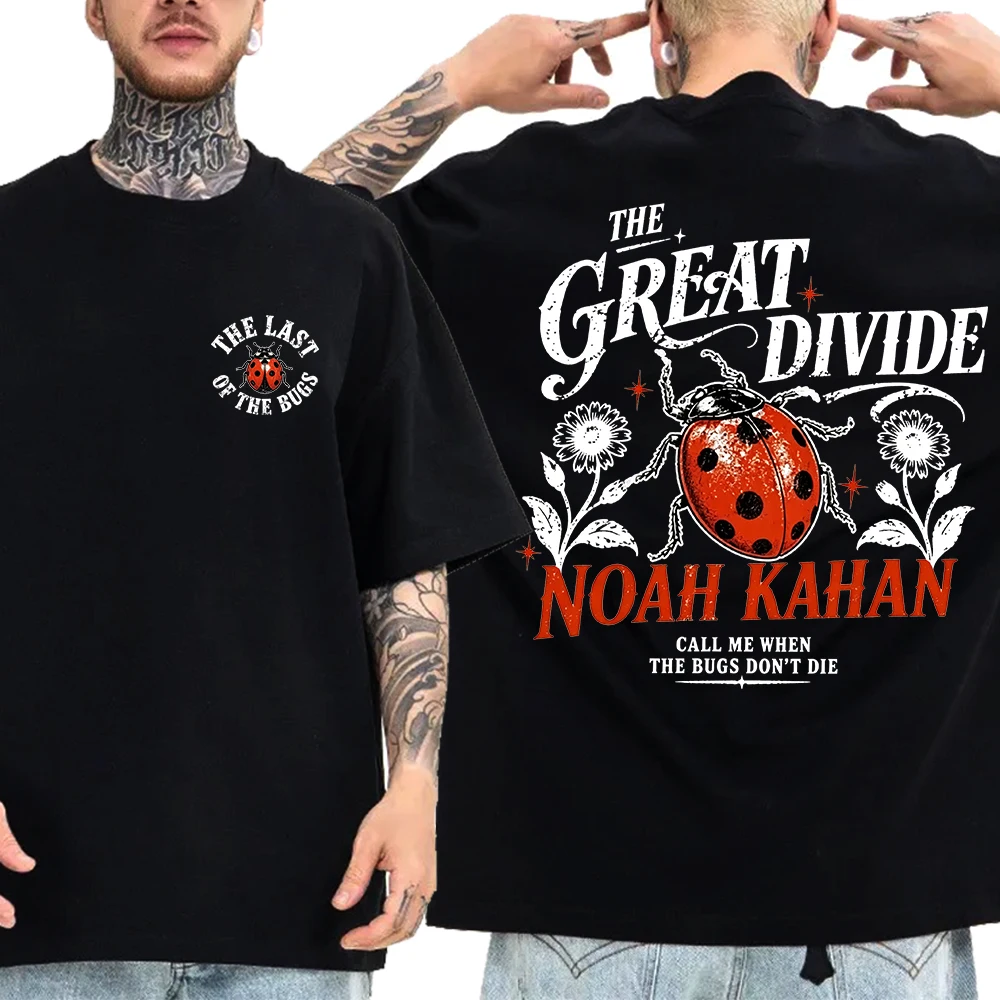 Noah Kahan The Great Divide Tour 2026 Graphic T-shirt Men Women Casual Oversized Short Sleeve Hip Hop Streetwear T Shirts